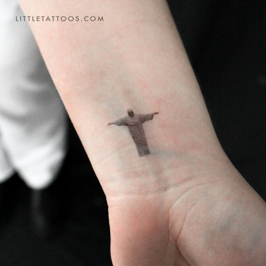Tatuaje temporal del Cristo Redentor - Juego de 3