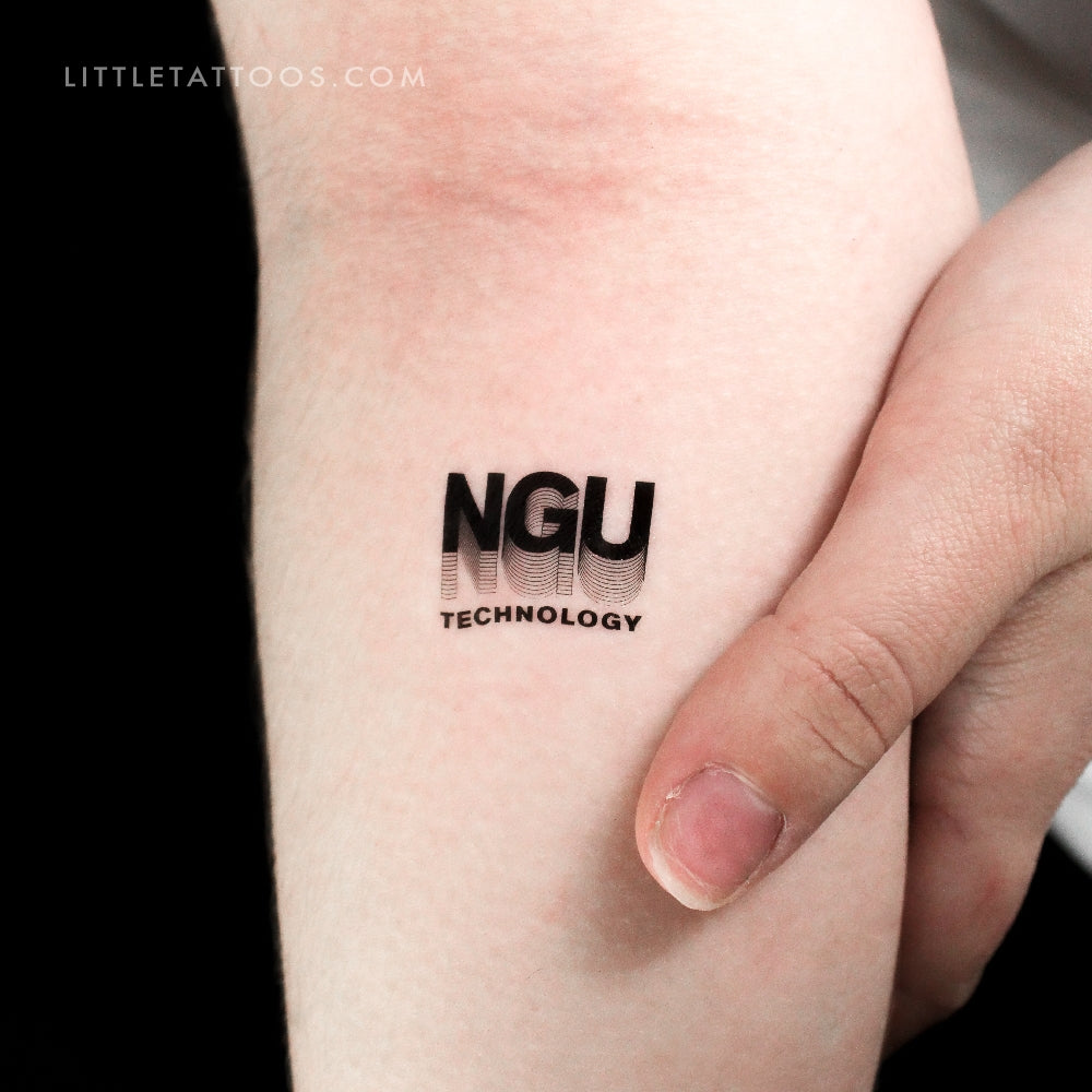 Tatuaje temporal de tecnología Bitcoin NGU (juego de 3)