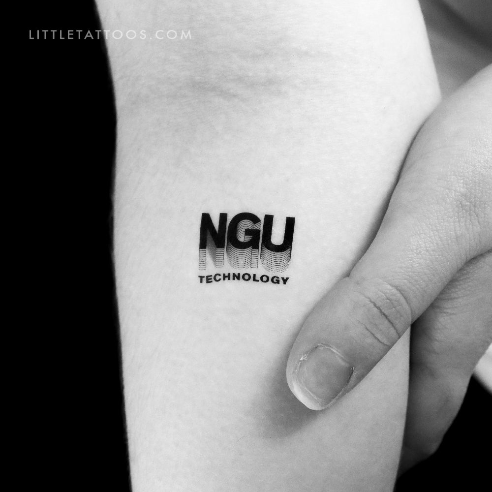 Tatuaje temporal de tecnología Bitcoin NGU (juego de 3)