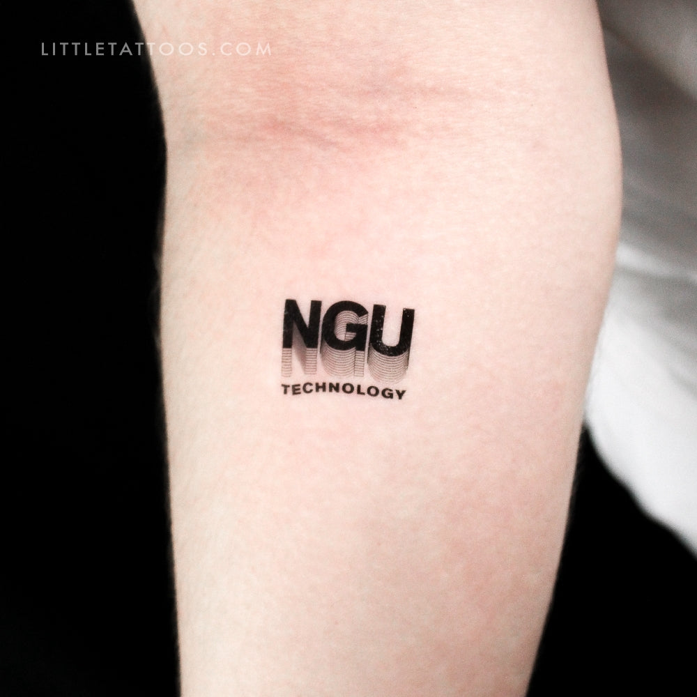 Tatuaje temporal de tecnología Bitcoin NGU (juego de 3)