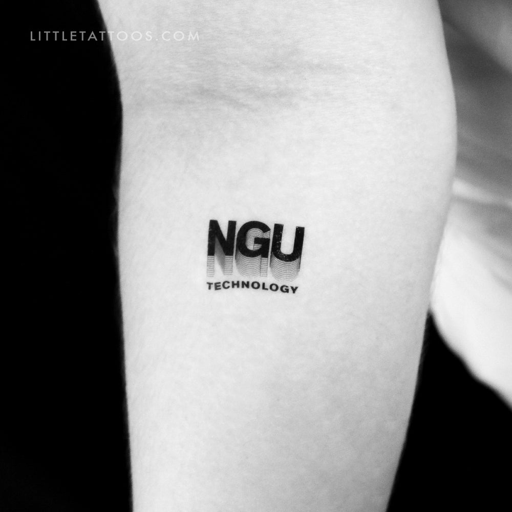 Tatuaje temporal de tecnología Bitcoin NGU (juego de 3)