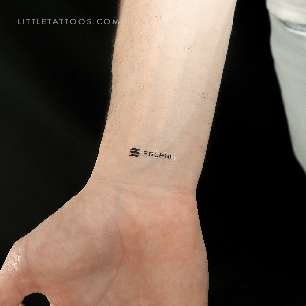 Solana Temporary Tattoo - Set of 3 – Little Tattoos, image size:1000x1000
