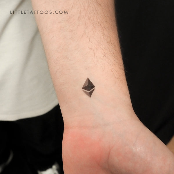 Ethereum Logo Temporary Tattoo - Set of 3