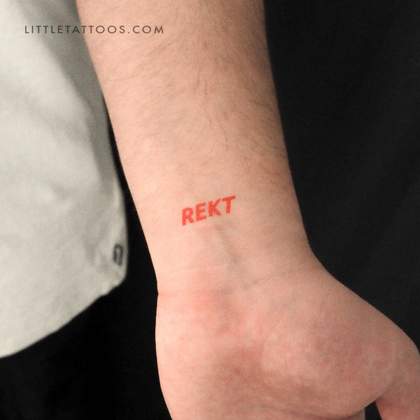 Rekt Temporary Tattoo - Set of 3