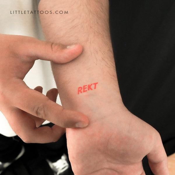Rekt Temporary Tattoo - Set of 3