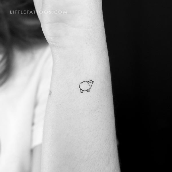 Tiny Sheep Temporary Tattoo - Set of 3