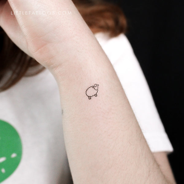 Tiny Sheep Temporary Tattoo - Set of 3