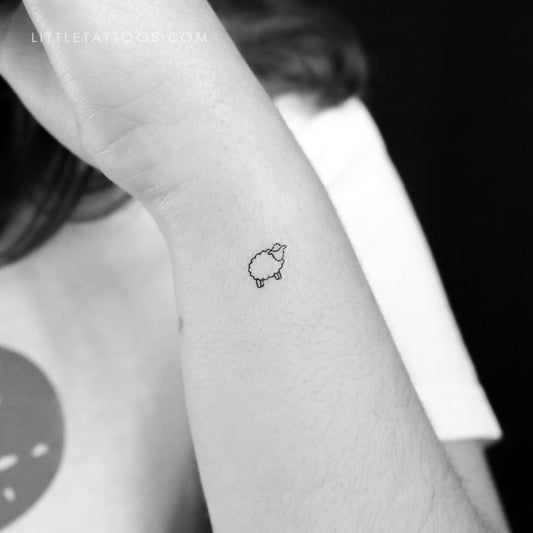 Tatuaje temporal de oveja pequeña - Juego de 3