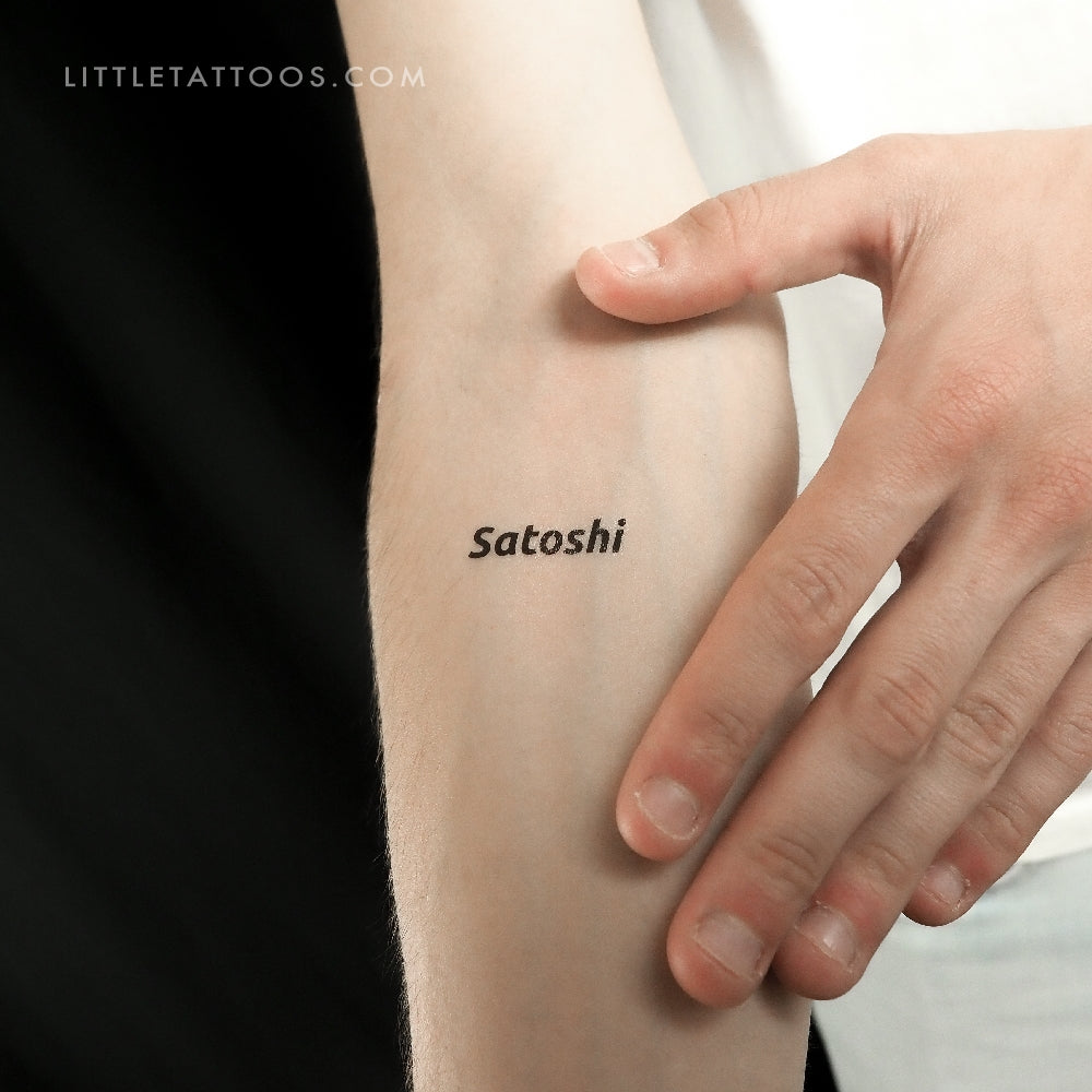 Tatuaje temporal de Satoshi - Juego de 3
