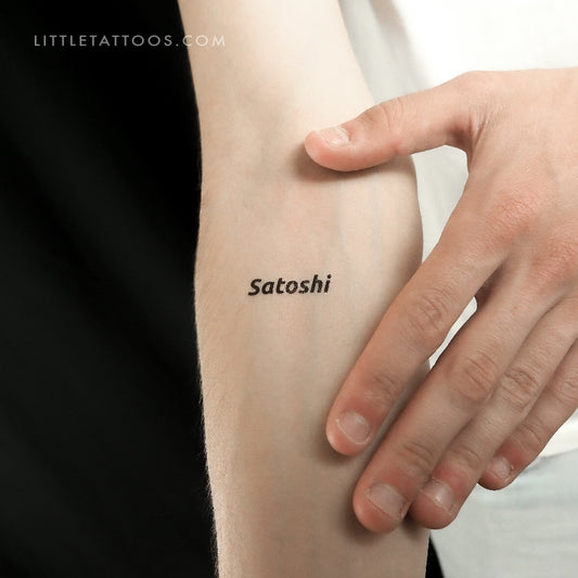 Tatuaje temporal de Satoshi - Juego de 3