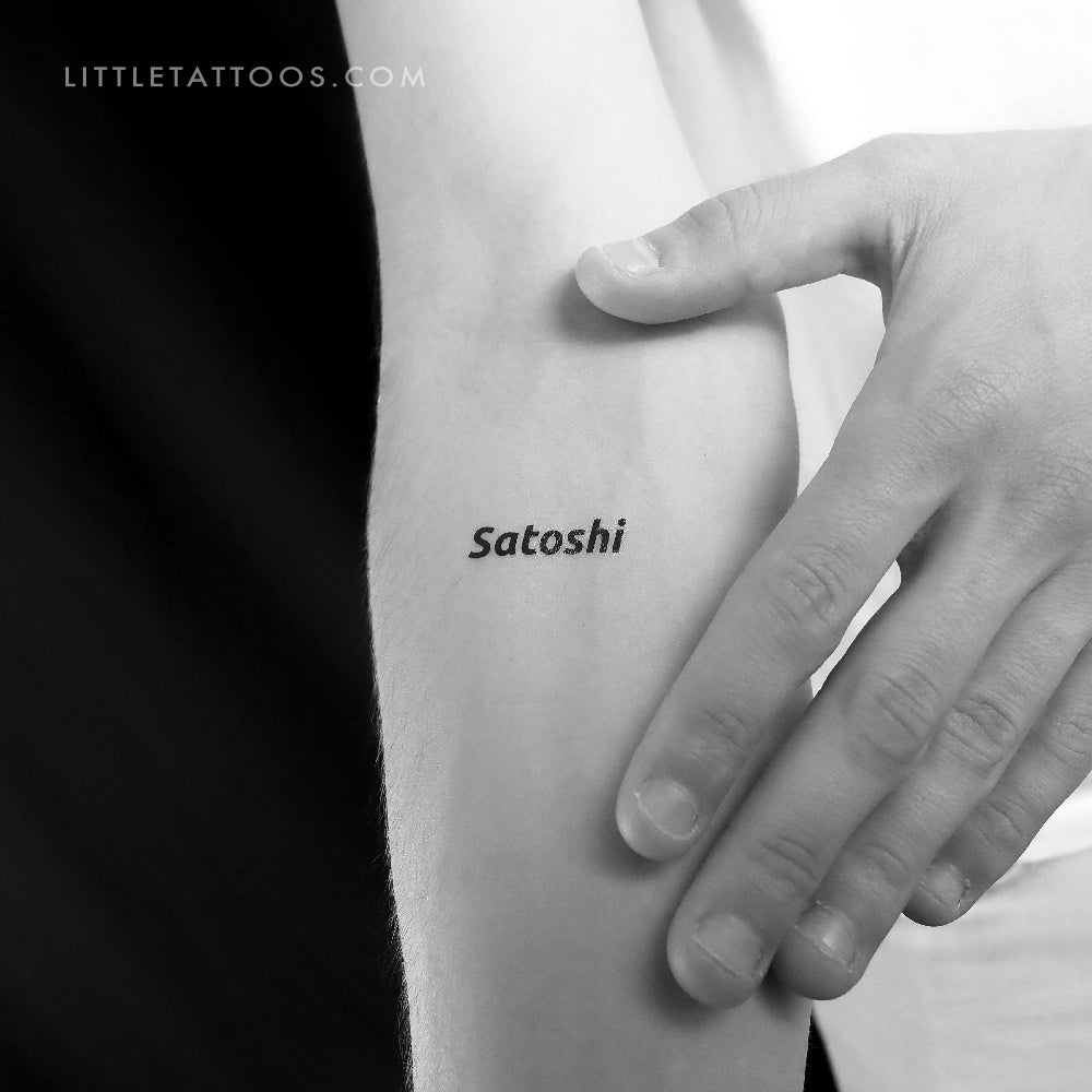 Tatuaje temporal de Satoshi - Juego de 3