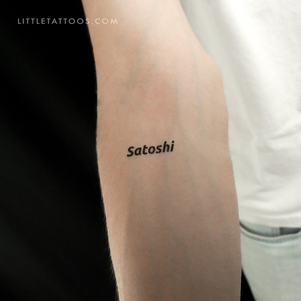 Tatuaje temporal de Satoshi - Juego de 3