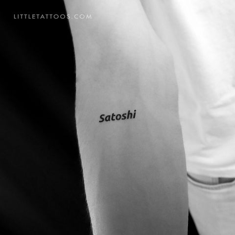 Satoshi Temporary Tattoo - Set of 3