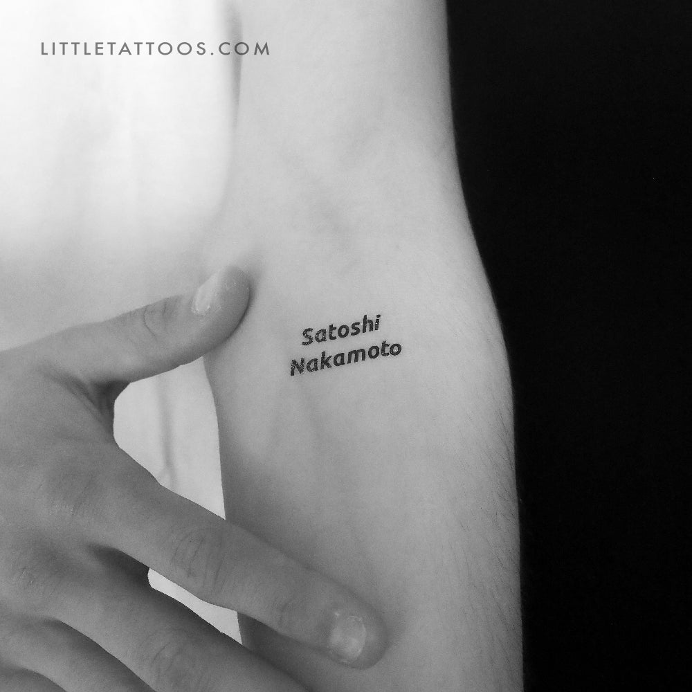 Tatuaje temporal de Satoshi Nakamoto - Juego de 3