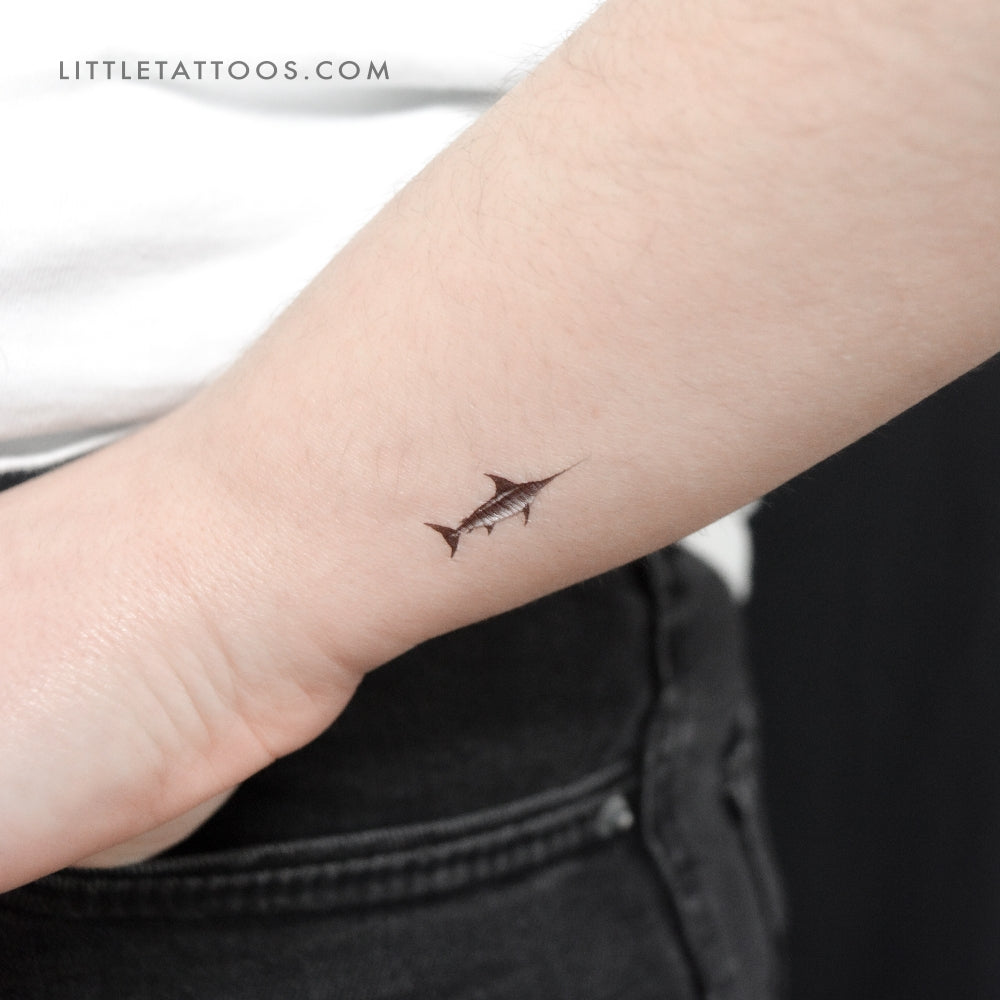 Swordfish Temporary Tattoo - Set of 3