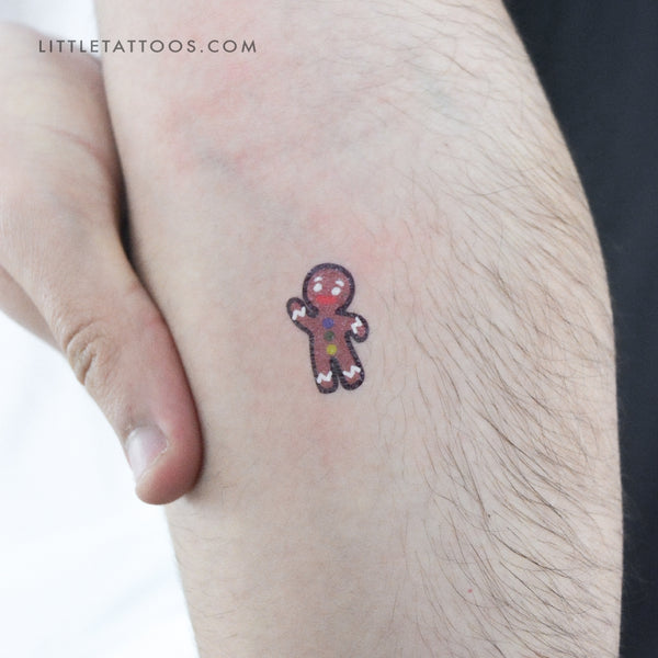 Gingerbread Temporary Tattoo - Set of 3