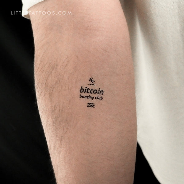 Bitcoin Boating Club Temporary Tattoo - Set of 3