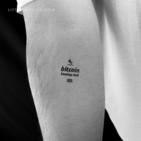 Bitcoin Boating Club Temporary Tattoo - Set of 3