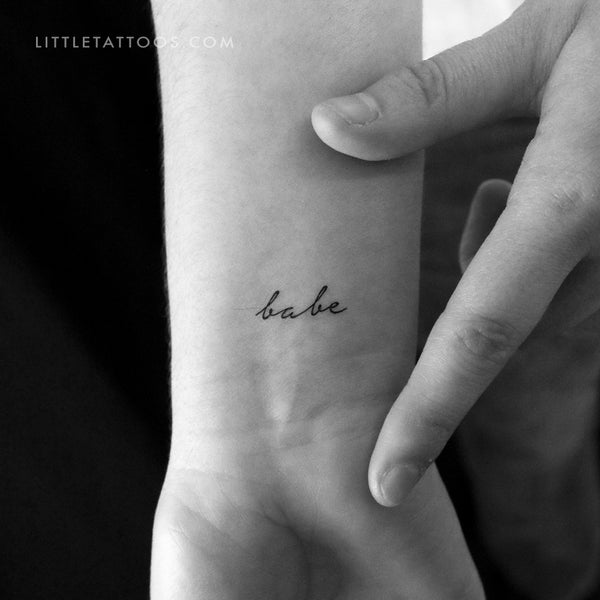 Babe Temporary Tattoo - Set of 3