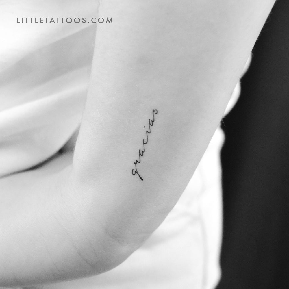 Gracias Temporary Tattoo - Set of 3