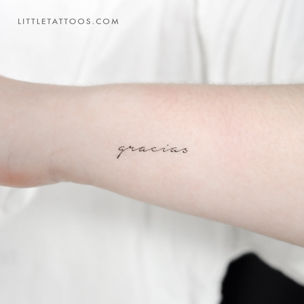 Gracias Temporary Tattoo - Set of 3