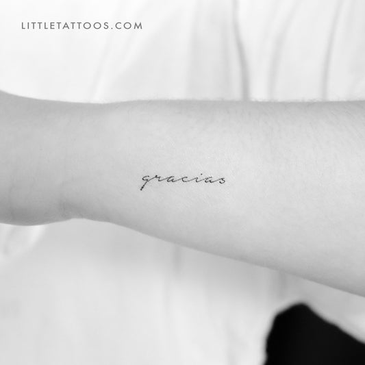 Gracias Temporary Tattoo - Set of 3