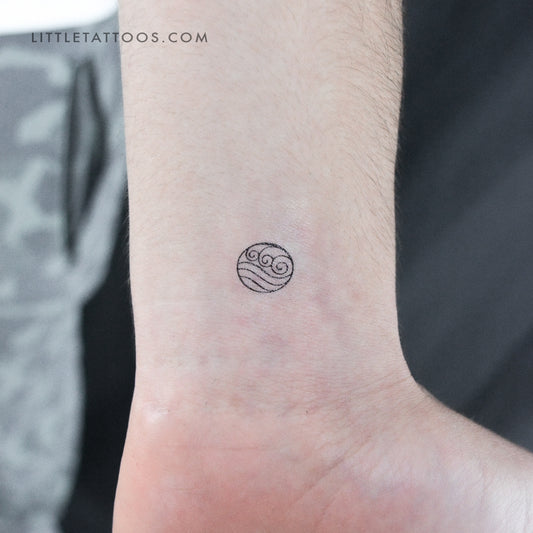 Tatuaje temporal del símbolo de agua de Avatar - Juego de 3