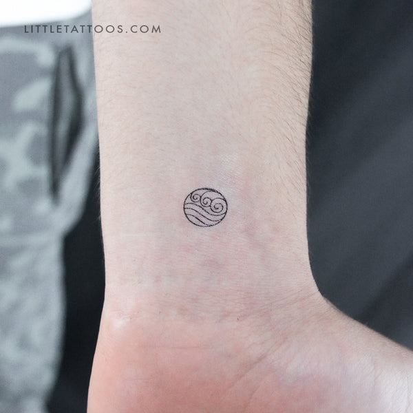 Avatar Water Symbol Temporary Tattoo - Set of 3