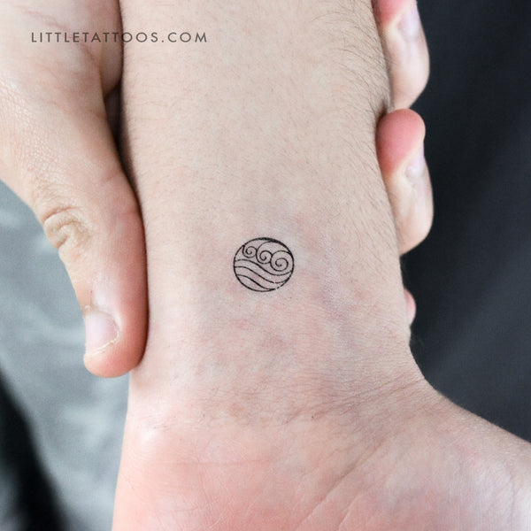 Avatar Water Symbol Temporary Tattoo - Set of 3