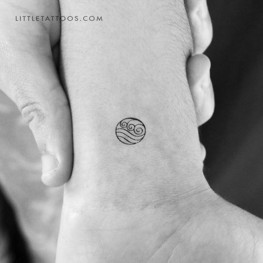 Tatuaje temporal del símbolo de agua de Avatar - Juego de 3