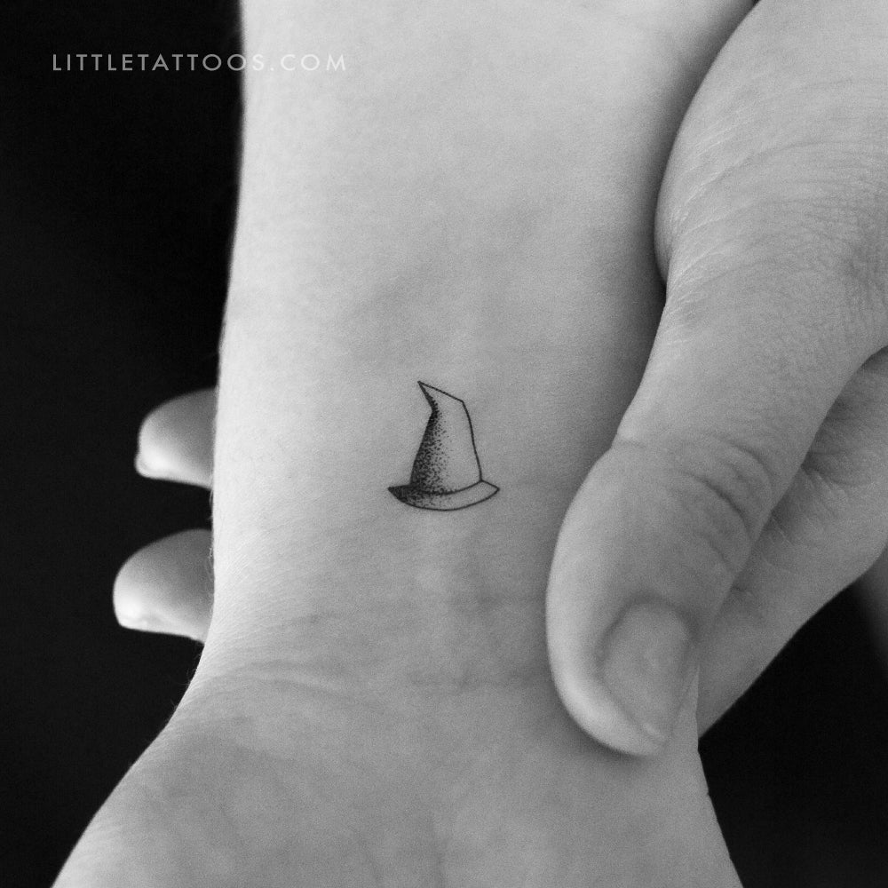 Little Witch Hat Temporary Tattoo - Set of 3