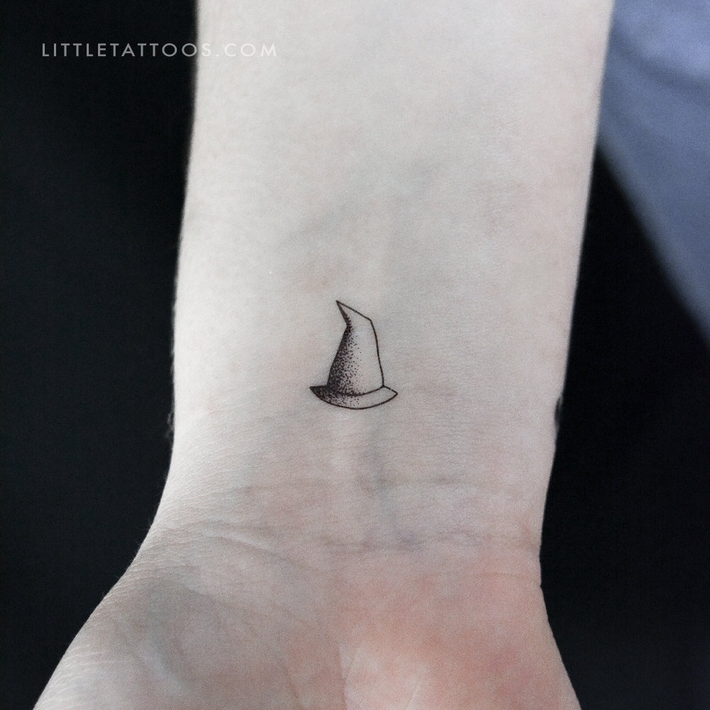 Little Witch Hat Temporary Tattoo - Set of 3