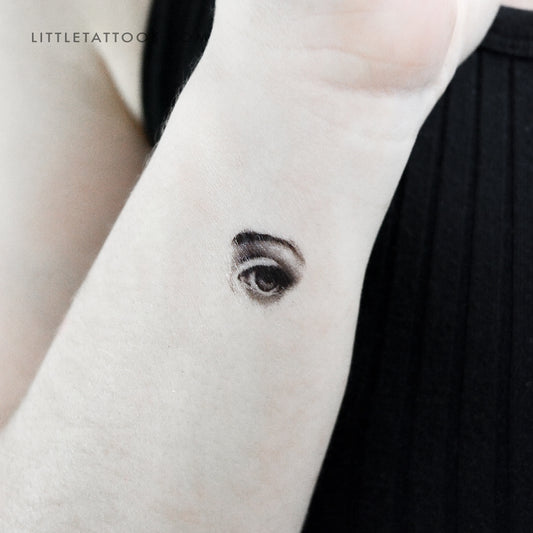 Tatuaje temporal de ojo y ceja - Juego de 3