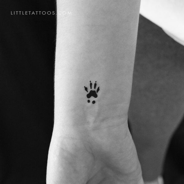 Squirrel Front Paw Print Temporary Tattoo - Set of 3