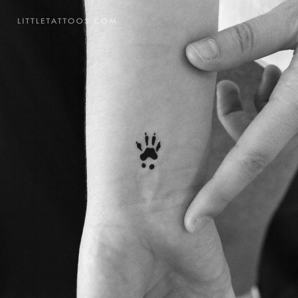 Squirrel Front Paw Print Temporary Tattoo - Set of 3