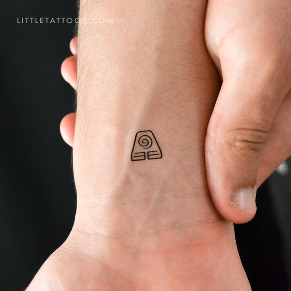 Avatar Earth Symbol Temporary Tattoo - Set of 3