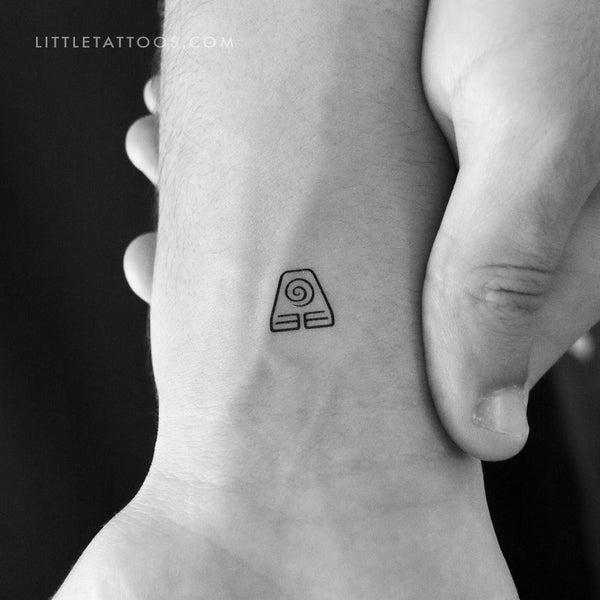 Avatar Earth Symbol Temporary Tattoo - Set of 3