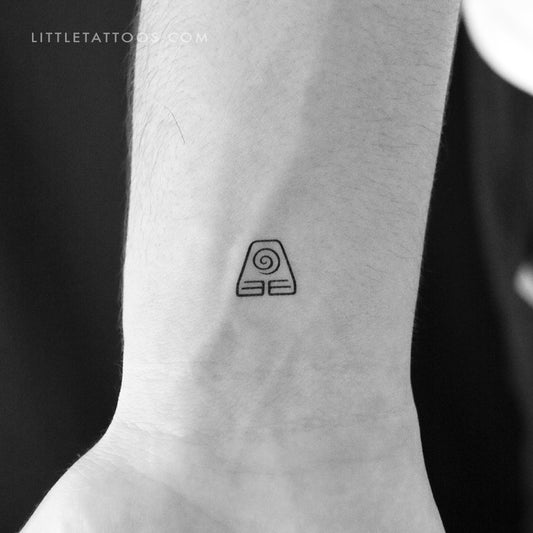 Tatuaje temporal del símbolo de la Tierra de Avatar - Juego de 3