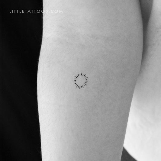 Tatuaje temporal de sol minimalista - Juego de 3