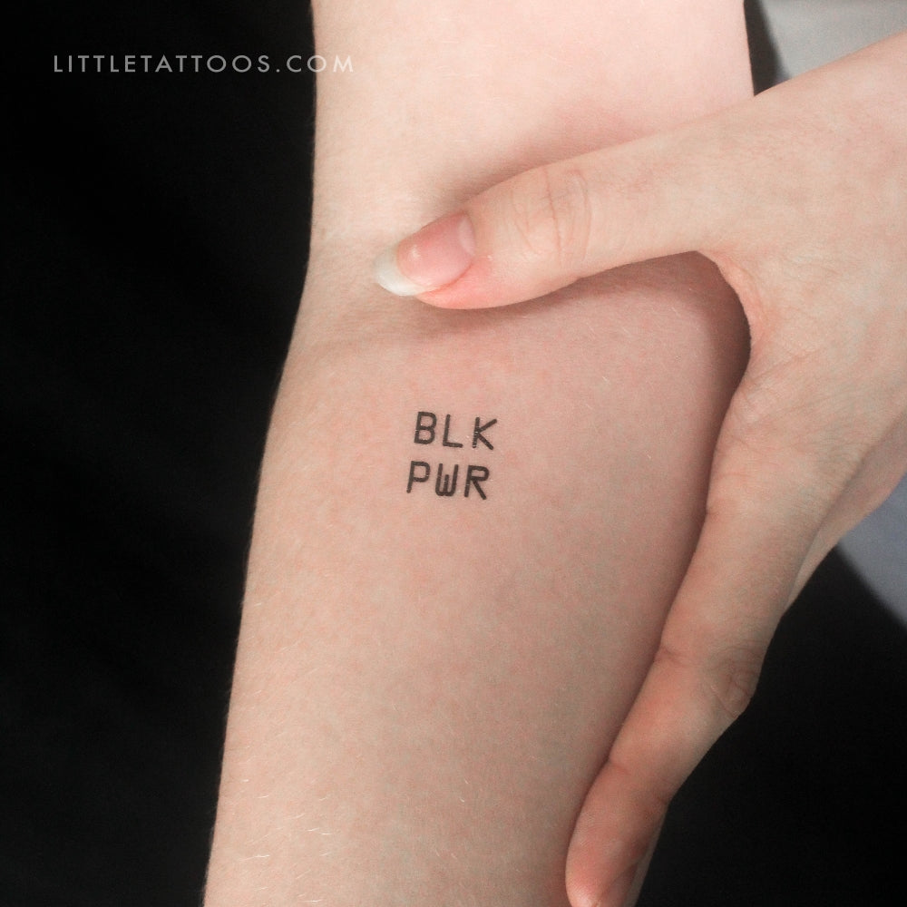 Tatuaje temporal BLK PWR - Juego de 3