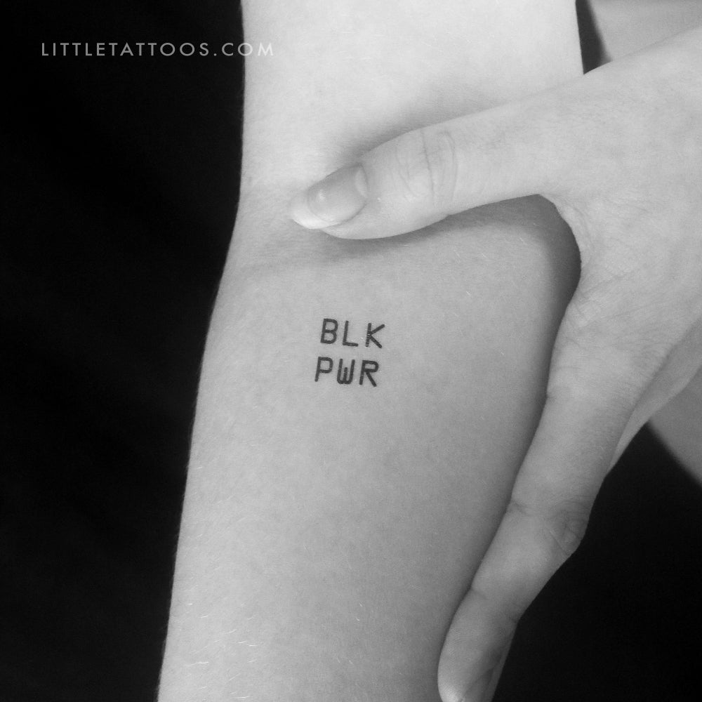 Tatuaje temporal BLK PWR - Juego de 3