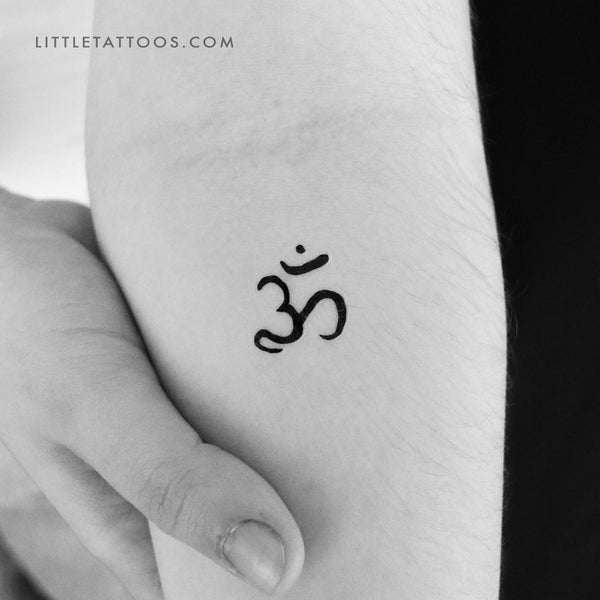 Handwritten Om Temporary Tattoo - Set of 3