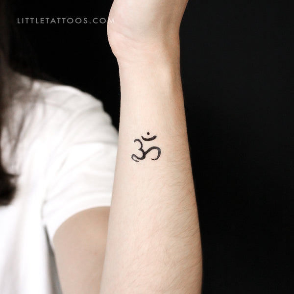 Handwritten Om Temporary Tattoo - Set of 3