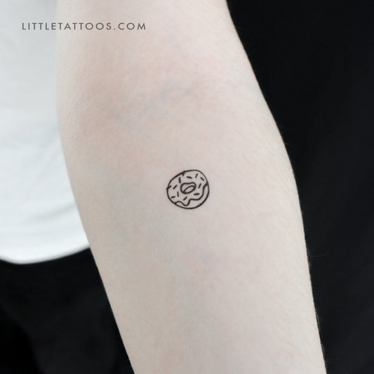 Donut Temporary Tattoo - Set of 3