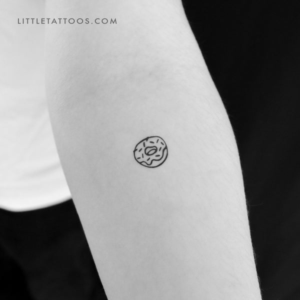 Donut Temporary Tattoo - Set of 3