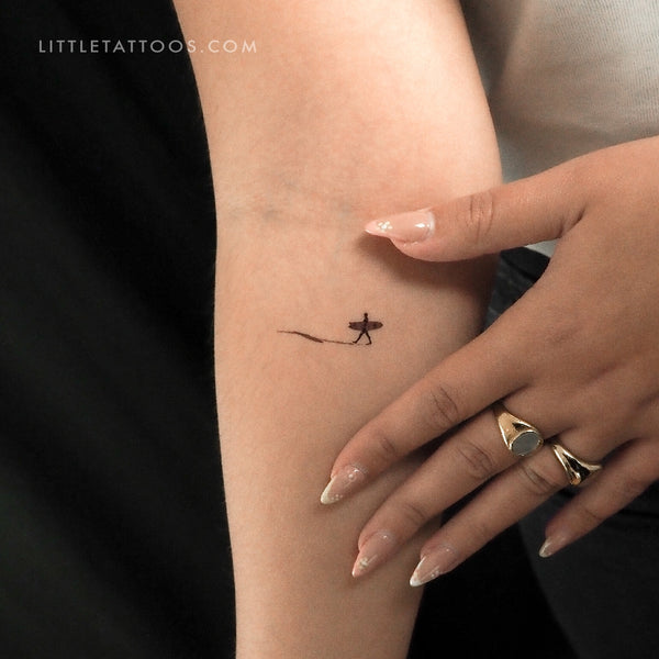 Surfer Temporary Tattoo - Set of 3