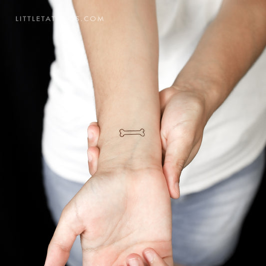 Tatuaje temporal de hueso - Juego de 3