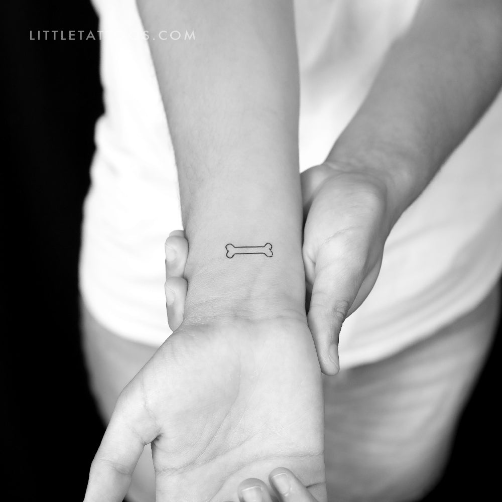 Bone Temporary Tattoo - Set of 3