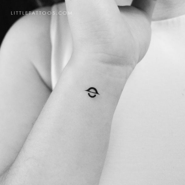 Minimalist Black Hole Temporary Tattoo - Set of 3
