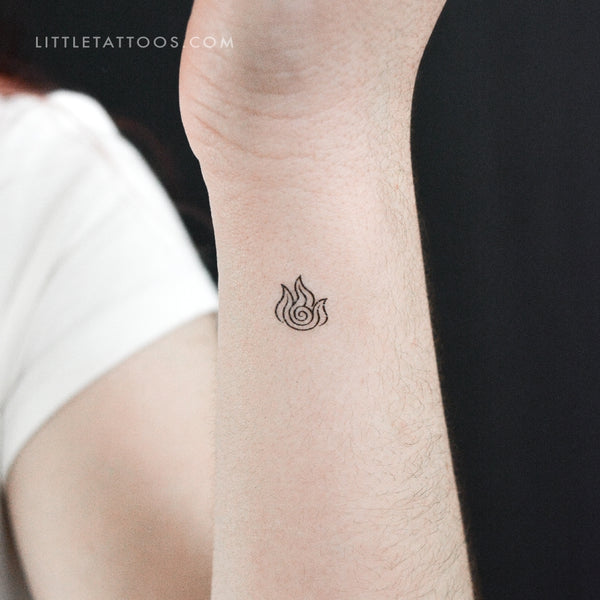 Avatar Fire Symbol Temporary Tattoo - Set of 3